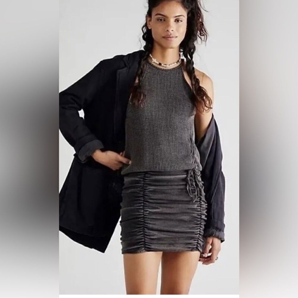 Free People One Katy’s thermal fit ruched dress. XS - Picture 1 of 8